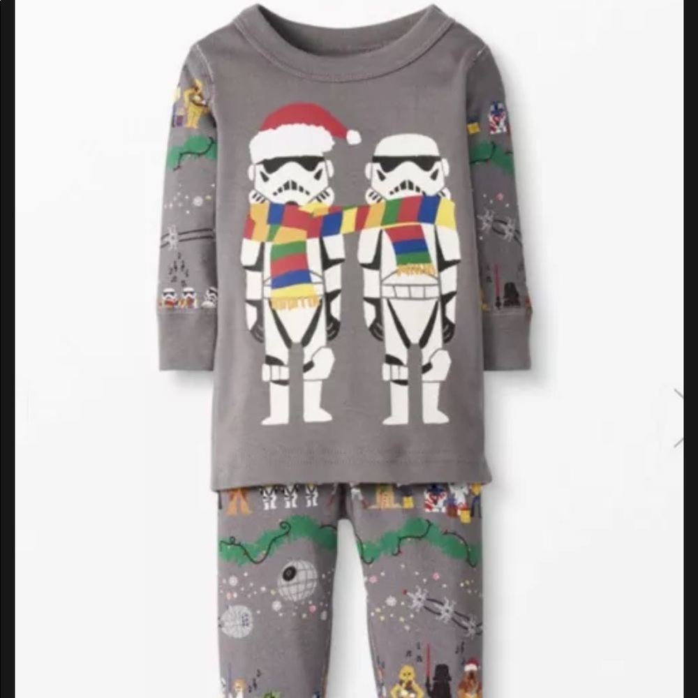 NWT hanna andersson X Star Wars Christmas Holiday Pajamas 3-6 mos.